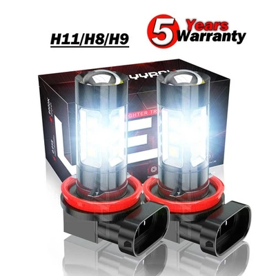 适用于 2007 2008 2009 2010 2011 2012 年 2013 讴歌 MDX HID 2 件 LED 雾灯灯泡套件 — 第 1/4 张图片