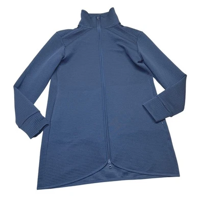 MPG Chaqueta Atelética Cremallera Completa Calce Largo Bolsillos con Elástico Talla Mediana Azul Foto 1 de 4