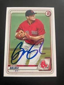 2020 Bowman Rookie Bobby Dalbec Autograph Signed Card Boston Red Sox Star - Picture 1 of 2