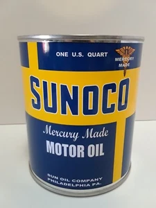 Antica lattina olio motore Sunoco 1 qt. - (Re-pop da collezione) - Foto 1 di 7