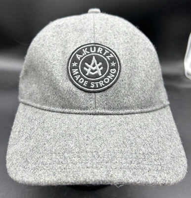 Parche con logotipo de Kurtz gris lana para hombre gorra de béisbol estilo sombrero correa de cuero Wesley Foto 1 de 4