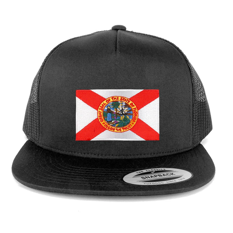 New Florida State Flag Patch 5 Panel Snapback Mesh Cap - FREE SHIPPING - Image 1 of 1