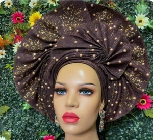 Luxus braun voll verziertes afrikanisches Autogele für Damen. NEU - Bild 1 von 1