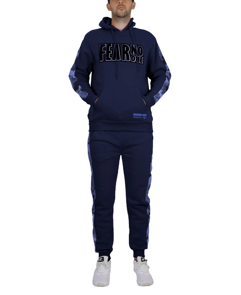 Mens Tech Fleece Hoodie & Jogger 2-Piece Set With Heat Seal Zipper Design S-4XL - Image 1 of 2