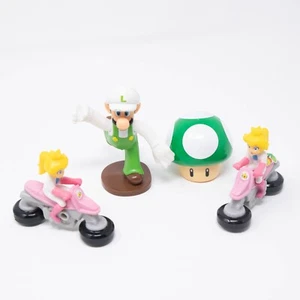 McDonalds Happy Meal Toy Luigi Princess Peach 1Up Mushroom Toys Figures Lot of 4 - Picture 1 of 24