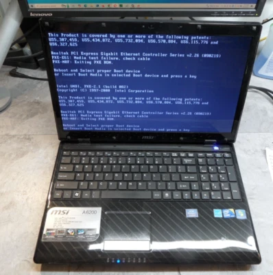 Portátil MSI A6200 MS-1681 para piezas publicadas bios sin disco duro Foto 1 de 4