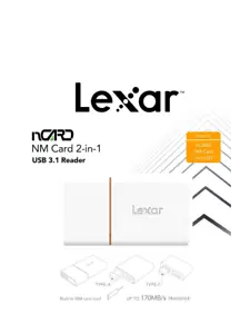 Lexar Type C to USB Memory Card Adapter USB 3.1 nCARD NM Micro SD TF Card Reader - Picture 1 of 1