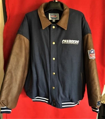 圣地亚哥/洛杉矶充电器复古入门校队夹克 2XL 看起来未穿 — 第 1/4 张图片