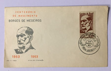 1963 First Day Cover- FDC BRAZIL BORGES DE MEDEIROS