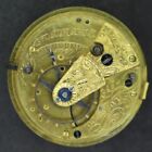 Antique John Moncas Fusee Pocket Watch Movement 18k Tri Colored Gold Dial