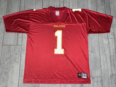 Iowa State Cyclones #1 Football Nike Jersey Sz Large Red Preowned Cover