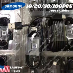 1-100X USB Type C Fast Charging Cable For Samsung Galaxy S8 S9 S10 iPhone 15 LOT - Picture 1 of 19
