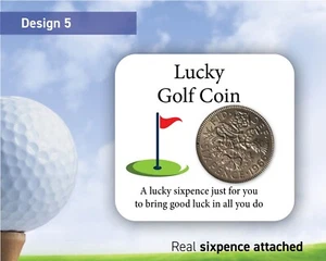 Personalised 18th Christmas Gift Golf Lucky Sixpence Coin Golf Gift Birthday 43 - Picture 1 of 23
