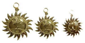 Hindu Religion Sonne Surya Narayan Yantra Wandbehang - Sonnengott - Gold - MustHave - Bild 1 von 4