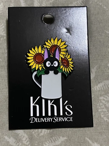 Her Universe Studio Ghibli Kiki's Delivery Service Jiji Flower Mug Enamel Pin Cover