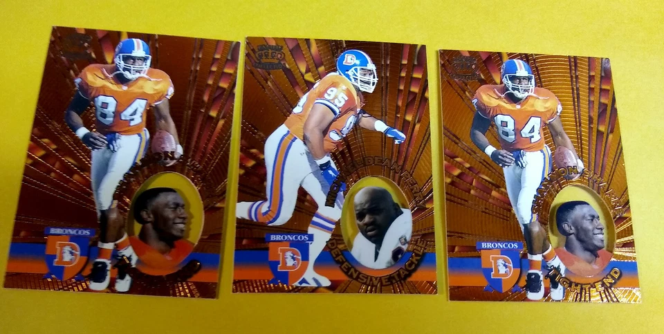 1996 Pacific Invincible Bronze Broncos Shannon Sharpe X2 Michael Dean Perry LOT - Image 1 of 1
