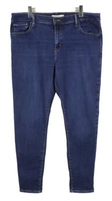 LEVI'S 721 High Rise Skinny Premium Big E Jeans Women's (UK) 18 Stretchy Dark - Image 1 of 4