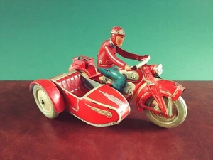1950er Tippco TCO 587 Beiwagen Motorrad Blechspielzeug - Bild 1 von 8