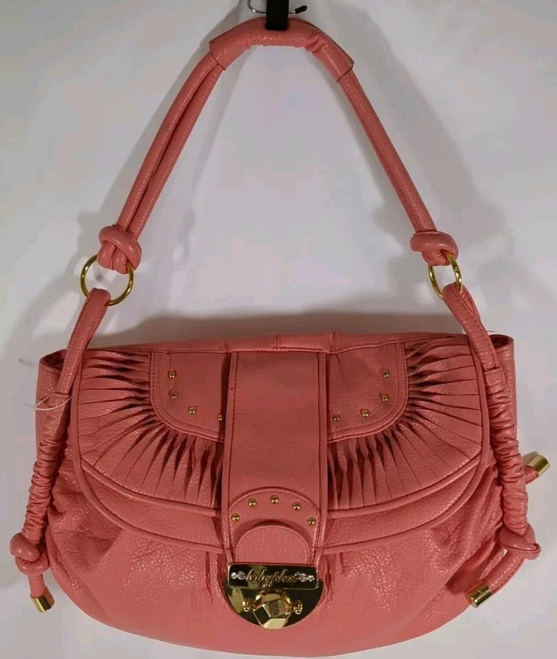 De Colección Y2K Auténtico Bebé Phat Cartera Coral Rosa Hombro Hobo Bolso Bling VER FOTOS  Foto 1 de 4