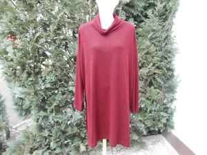 Lagenlook Zipfelshirt Farbe weinrot Gr. 48/50 gebraucht, gut erhalten - Bild 1 von 7