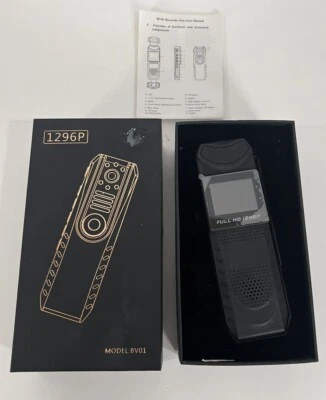 Full HD 1296P Police wearable Cam Body Camera BV01 Recorder Pen - Image 1 of 4