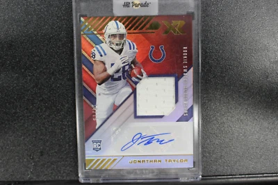2020 Panini XR - Rookie Swatch Autographs Jonathan Taylor /75 - Image 1 of 2