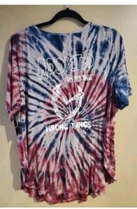 NWT Torrid Favorite Tunic - Super Soft Addicted Skull Tie Dye Red Sz 3 Grunge - Picture 1 of 4