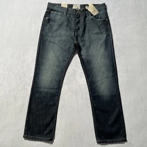 Pantalones de mezclilla para hombre Alexander Julian Colours ajustados rectos azules Oslo talla 36x30 nuevos con etiquetas - Imagen 1 de 22