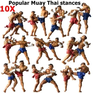 10x Popolari Muay Thai Stances Calamita 3D Kickboxing Frigorifero Decorazione Souvenir G - Foto 1 di 11