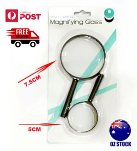 Pack of 2 Magnifying Glass with Handle Magnifier Small Size Zooming Lens Reading - Picture 1 of 1