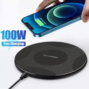 100W Fast Wireless Charger Pad for iPhone 15 14 13 12 11 Pro Max Samsung Galaxy - Picture 1 of 3