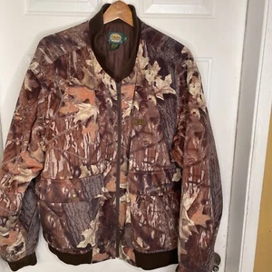 Cabelas Men’sSz  3XL Hunting Jacket -Camo -Wetland Prnt Nylon /Poly -Qulit Lined - Picture 1 of 22