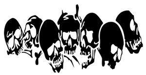 Skull Skulls Banner Decal Stickers Motorcycle Laptop Window Wall 22 Variations - Picture 1 of 26