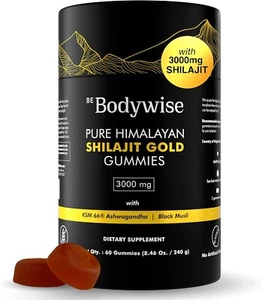 Be Bodywise Pure Himalayan Shilajit Gummies Gold I Laborgeprüft I ohne Zuckerzusatz I - Bild 1 von 12