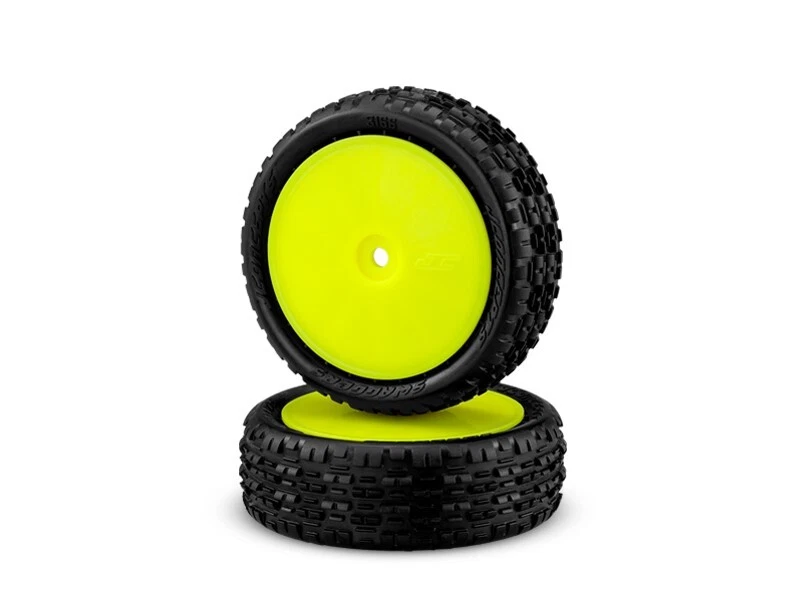Jconcepts Swagger 4wd Front Tires Pink Compound on 3353 Yellow Wheels 3166201011 - Image 1 of 1