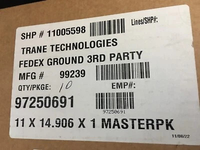 Trane Technoligies AC Filters REF 97250691 | 11 x 14.906 x 1 Lot 5 PCS - Image 1 of 4