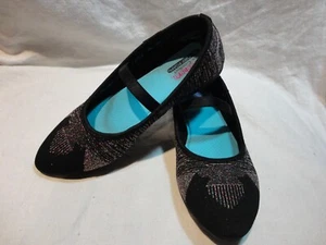 Zapatos planos de ballet brillantes de espuma viscoelástica para mujer Skechers talla 5 refrigerados por aire - Imagen 1 de 6