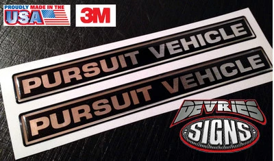 Domed FIRE INTERCEPTOR PURSUIT VEHICLE emblems fire fighter badges 3M - Image 1 of 4