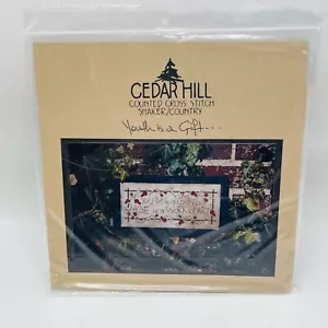Cedar Hill Jugend ist ein Geschenk Alter ist ein Kunstwerk gezählt Kreuzstich Set 9x4 - Bild 1 von 3