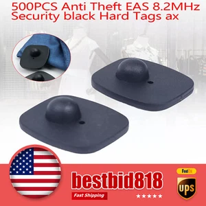 500pcs Hard Tags W/ Pins EAS Clothing Security Mini Anti-Theft Sensor 8.2Mhz - Picture 1 of 13