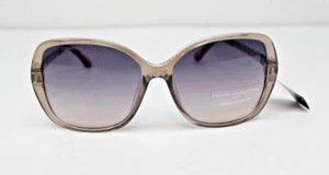 French Connection Clear Gray & Silver Butterfly Sunglasses 100%UV 47861FCU200 - Picture 1 of 6