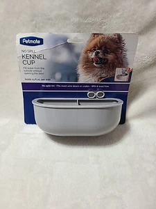 Petmate verschüttete Zwingertasse doppeltes Abendessen 13 Unzen pro Seite Füllung von außen - Bild 1 von 3