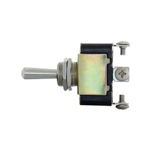 3 Pin On Off Metal Toggle Switch 10 Amp - 12 Volts D.C. DC w/ 3 Screw Terminals - Bild 1 von 2