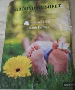 Grounding Sheets + Silver Fiber Cotton Health Earthed Flat Sheet 35" x 90" NEW - Picture 1 of 3
