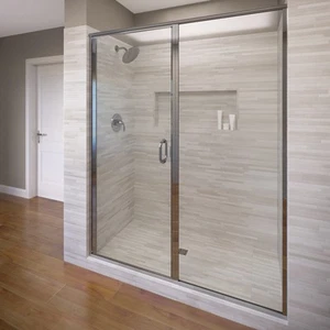 Basco INFH35A4776XP Infinity 76-1/8"H x 47"W Hinged Framed Shower - Picture 1 of 12