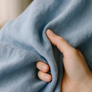 Beau Blue Linen Fabric by the Yard | Soft Washed | Dressmaking, Curtains, Crafts - Picture 1 of 10