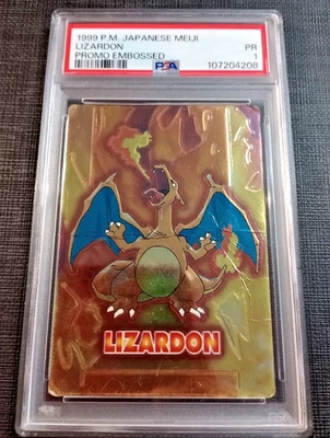 PSA 1 - 1999 Japanese Meiji Promo Embossed LIZARDON Charizard - Image 1 of 3
