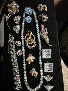 Vintage Strass Kristall Schmuck Konvolut Coro Sarah Coventry - Bild 1 von 24