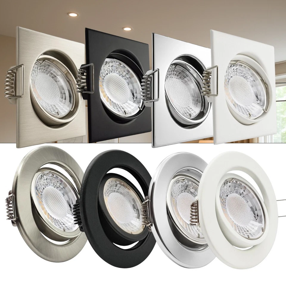 LED Einbaustrahler 230V flach 25mm Decken Einbauleuchten Spots Set - Bild 1 von 1