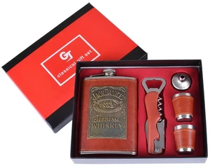 Gift set Flask 2 stacks funnel knife - Picture 1 of 1